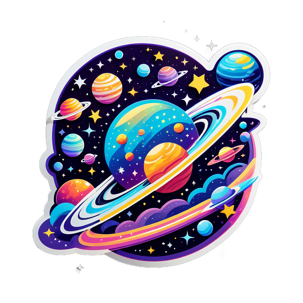 Galactic Space Scene sticker