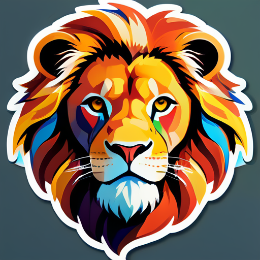 autocollant de lion sticker