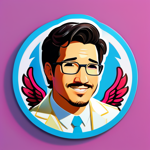 markiplier but biblically accurate angel sticker