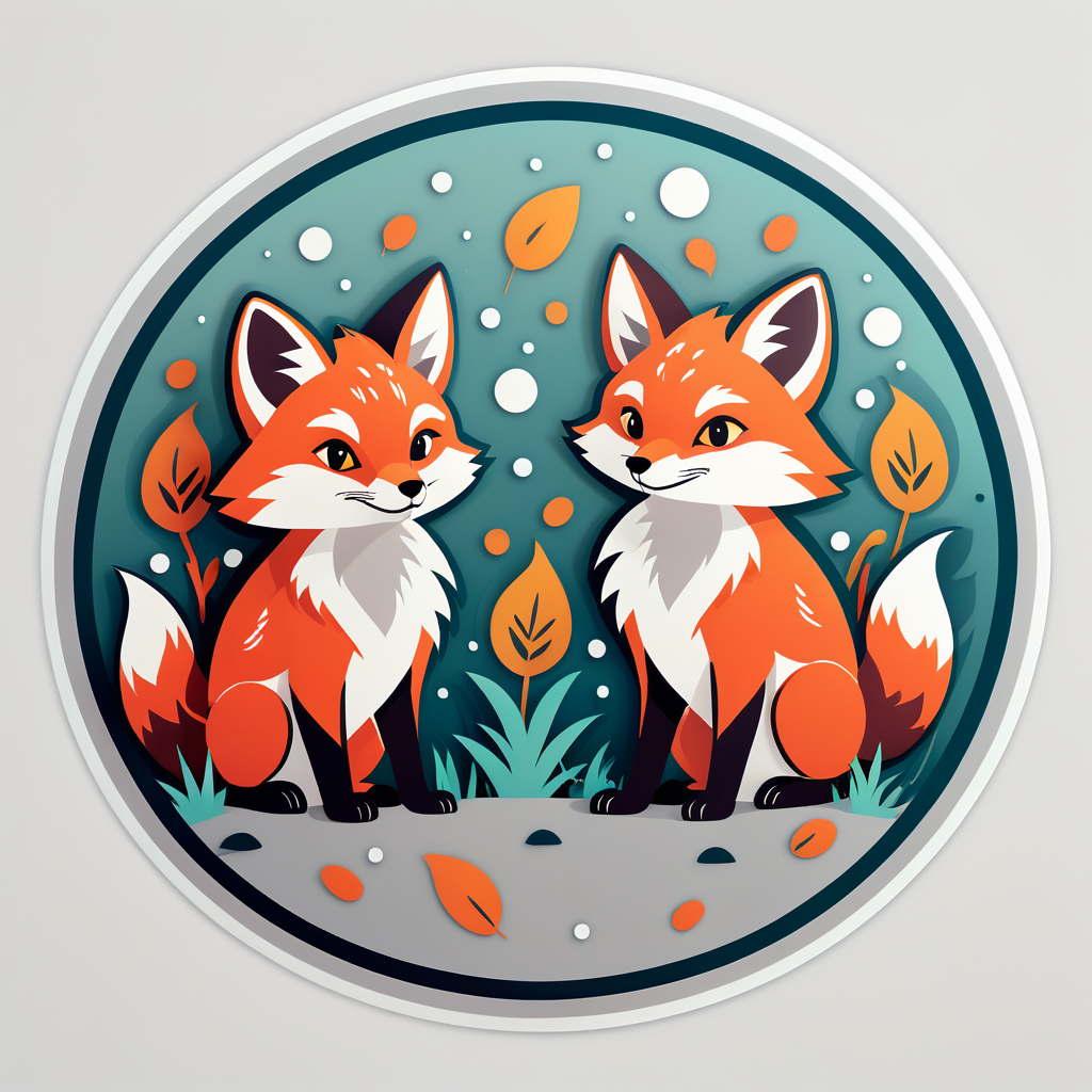 Rotund Ash Foxes sticker