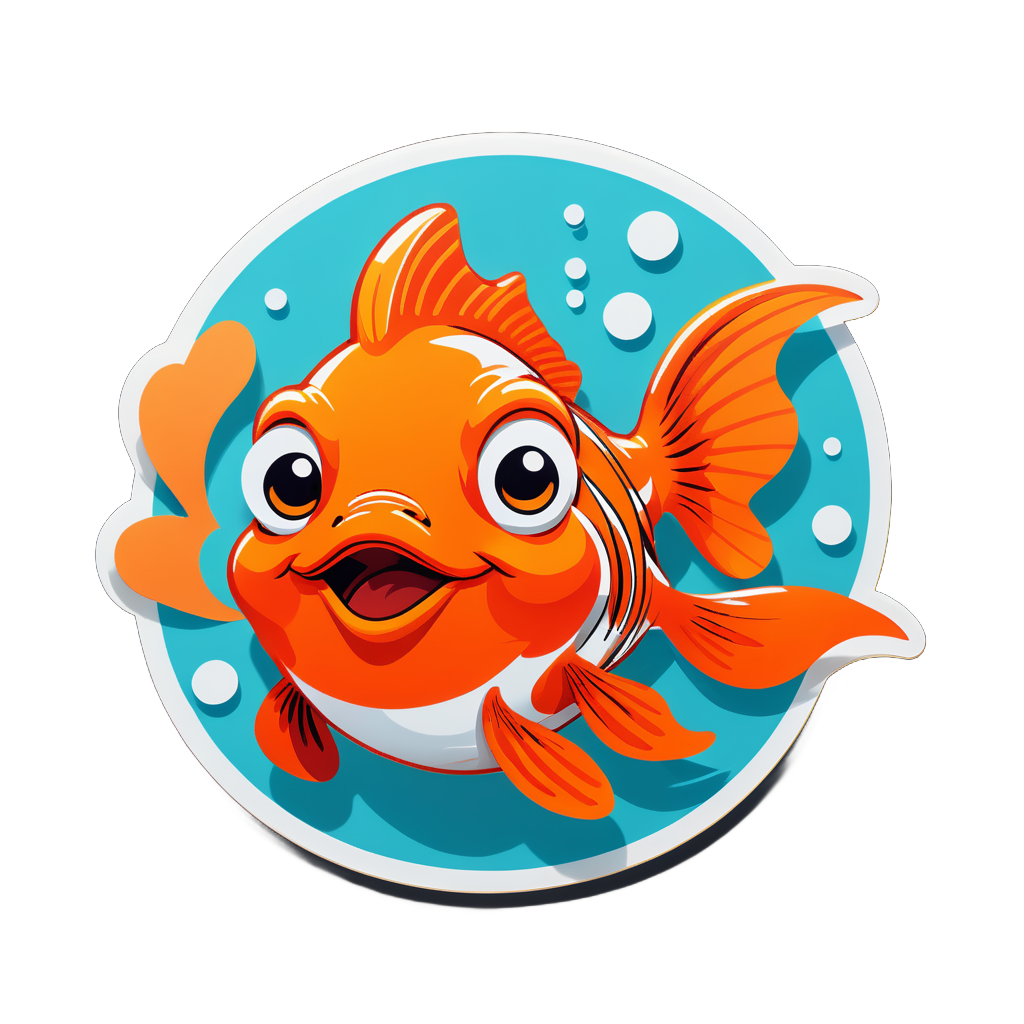 Appreciative Goldfish Meme sticker