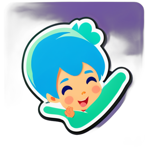 小孩滑倒 sticker