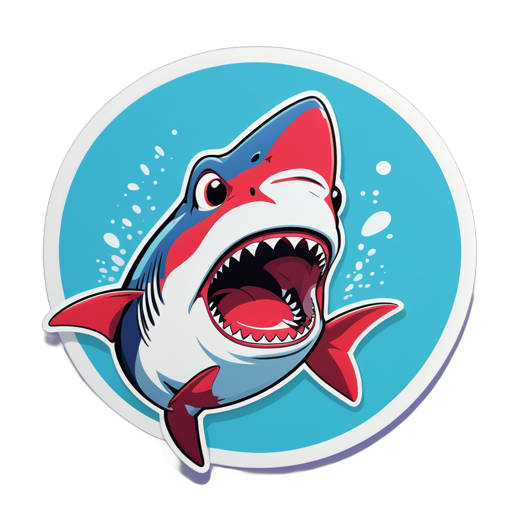 Astonished Shark Meme sticker