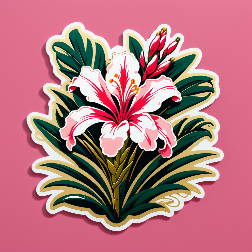 Opulentes Oleander-Oase sticker