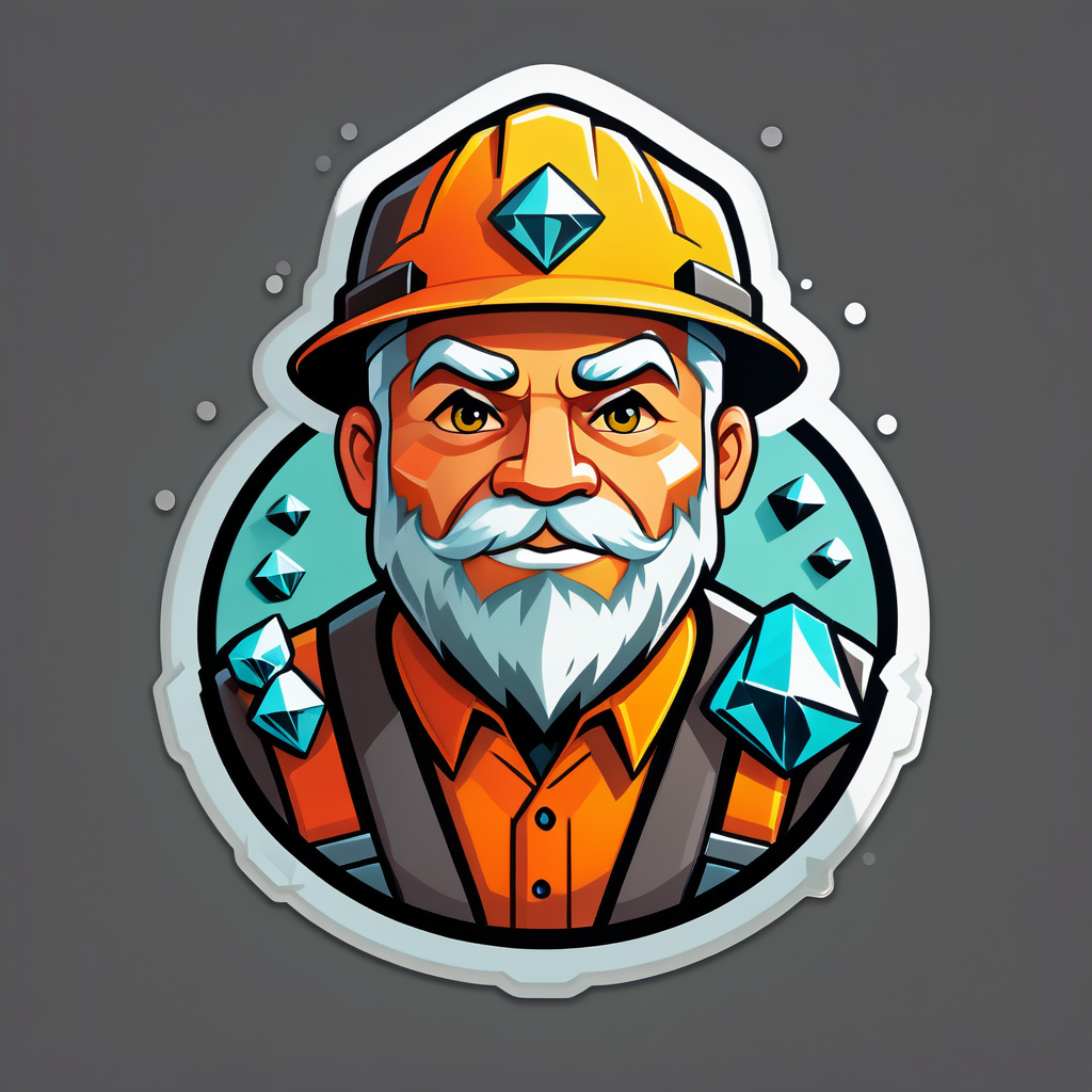 Rough Diamond Miner sticker