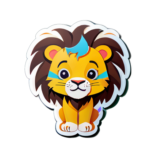 a cute lion sticker