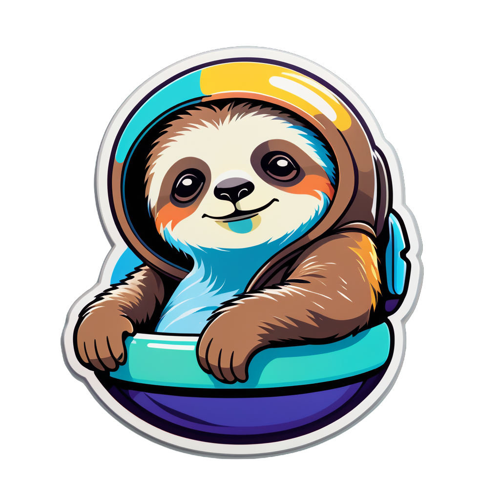 Chilled-Out Sloth sticker