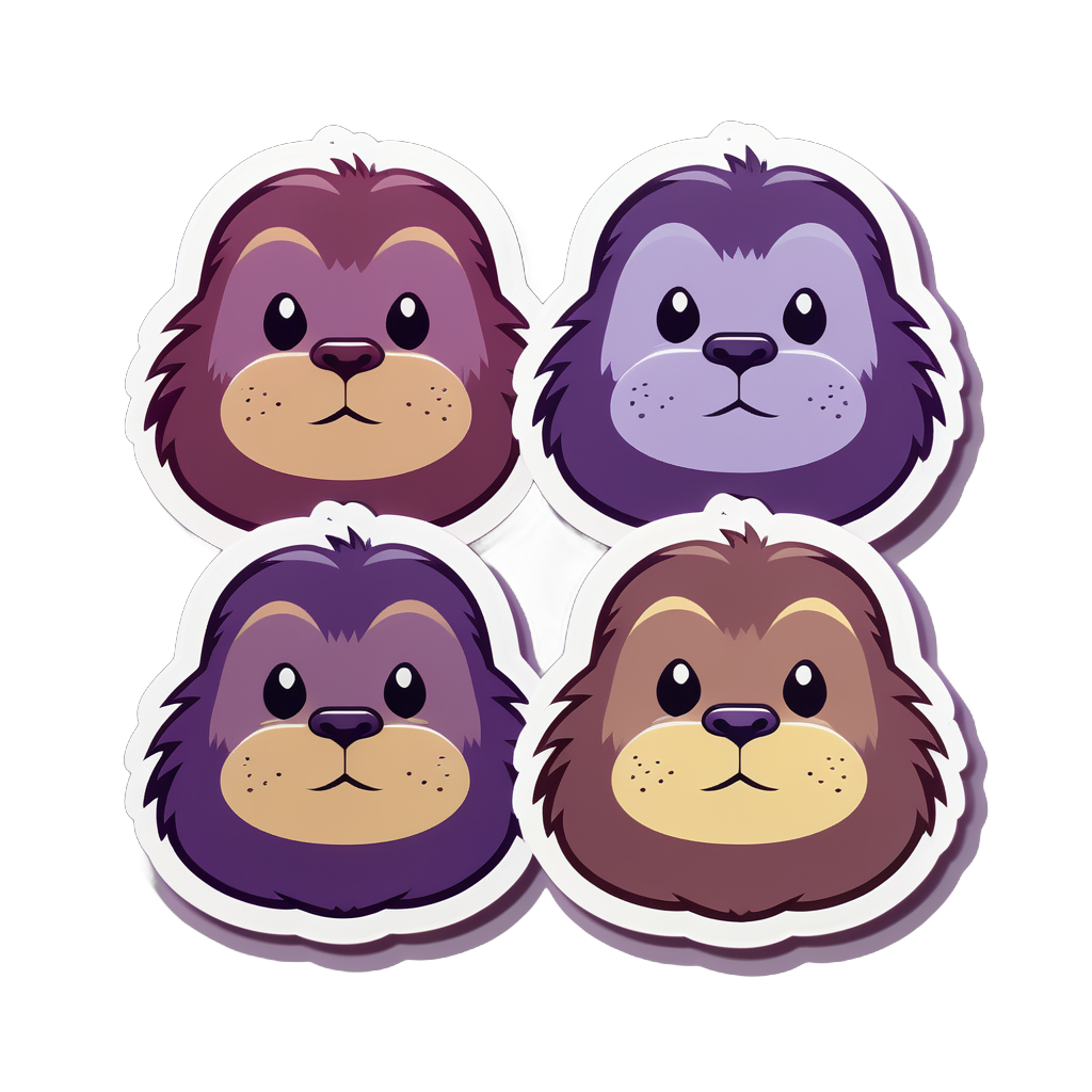 Heavyset Mauve Beavers sticker