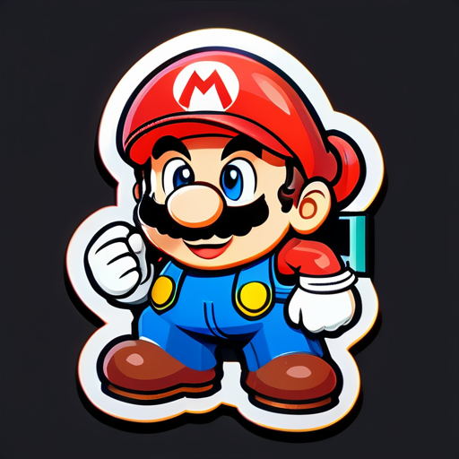 astraunaut ，supermario style sticker