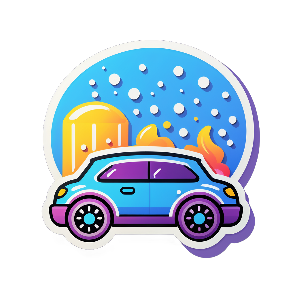 Car Wash Icons sticker