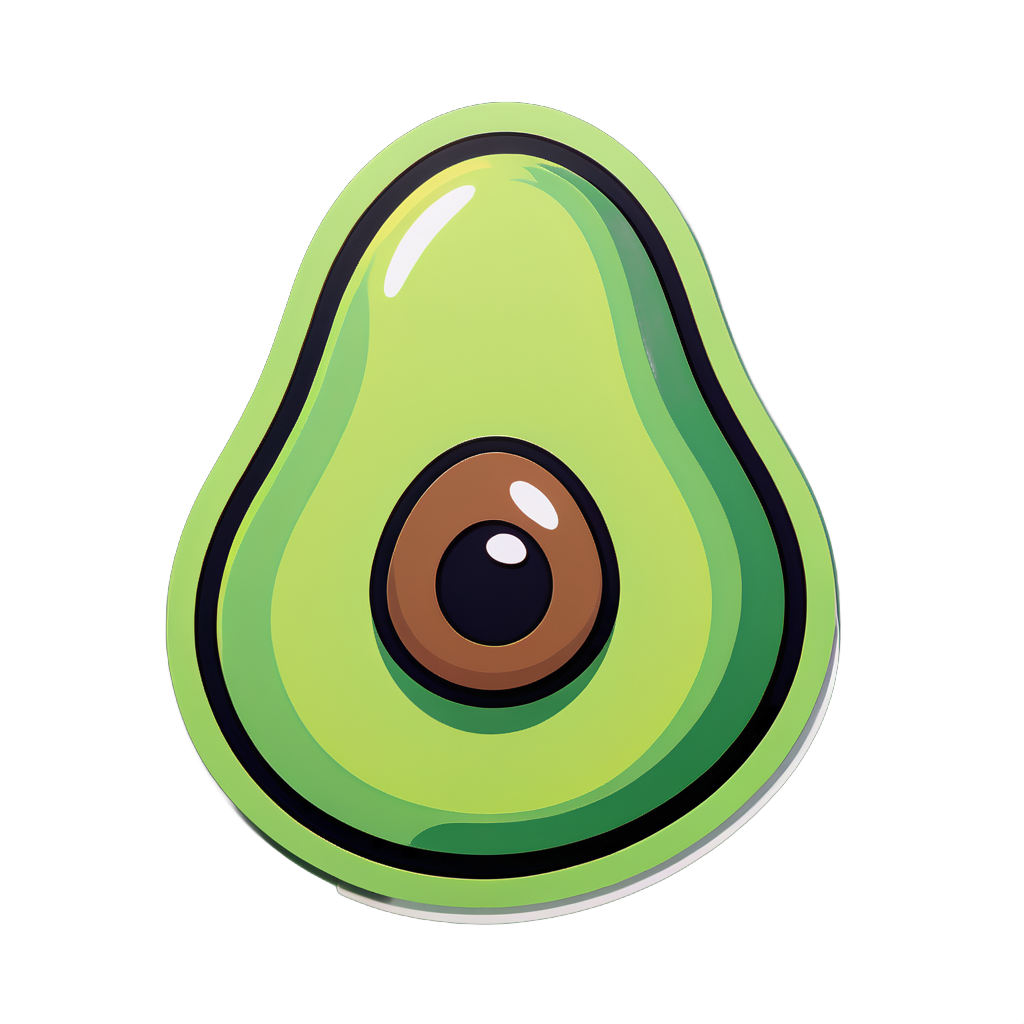 Geheimnisvolle Avocado sticker