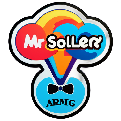 "MR Art Gallery" tên logo sticker