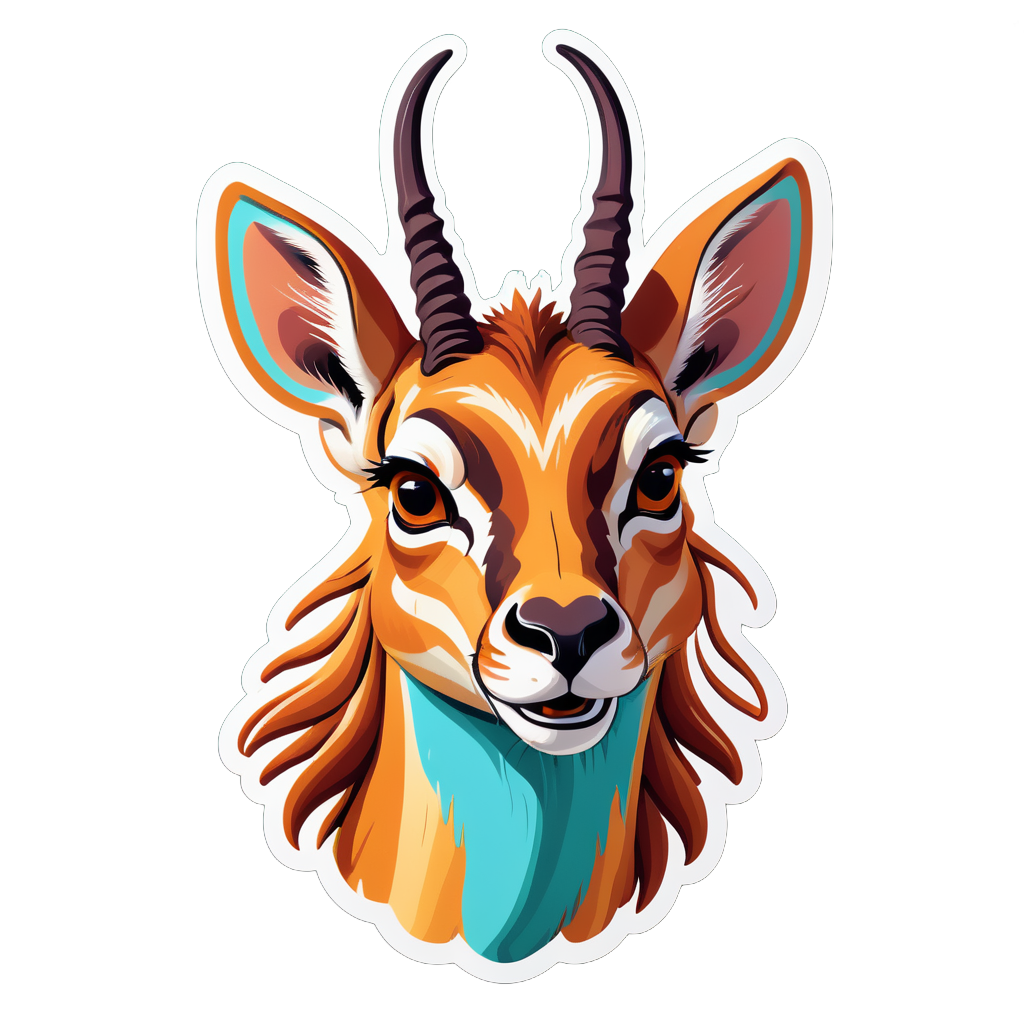 Nervous Antelope Meme sticker