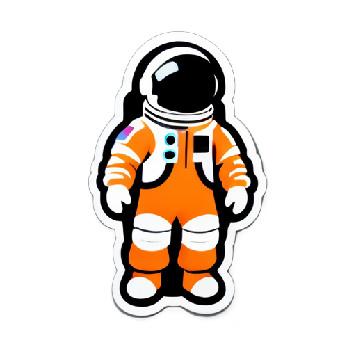 weißer und schwarzer Astronaut sticker