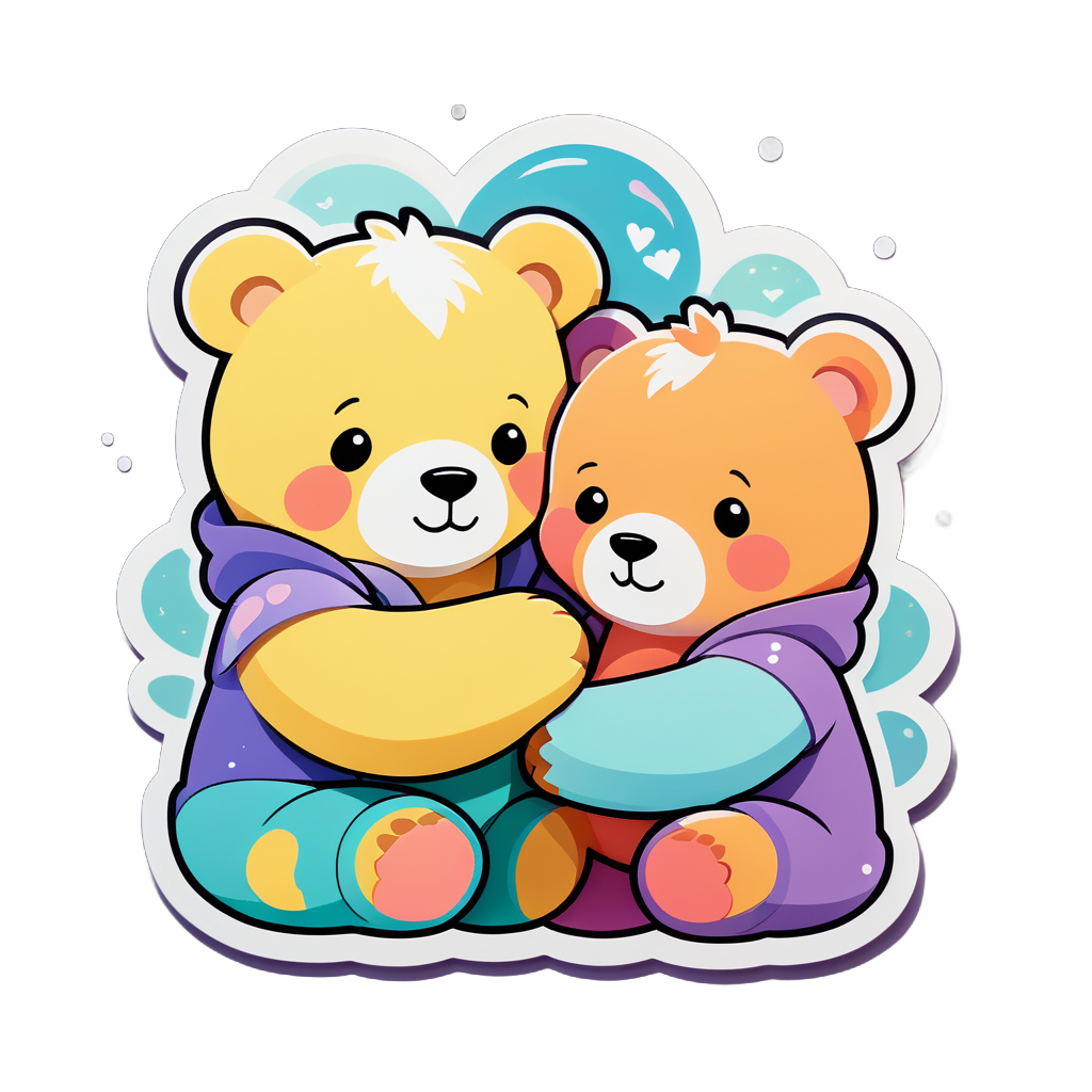 Calming Cuddle Bears sticker