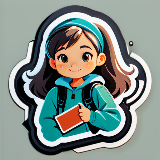 Girl going to college sticker