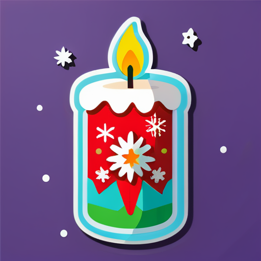 crear stikers navideños para velas sticker