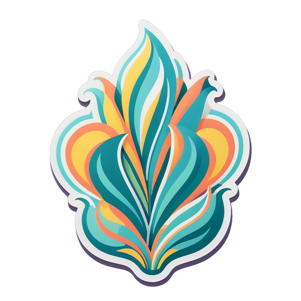 Zesty Zephyr Lily Zigzag sticker