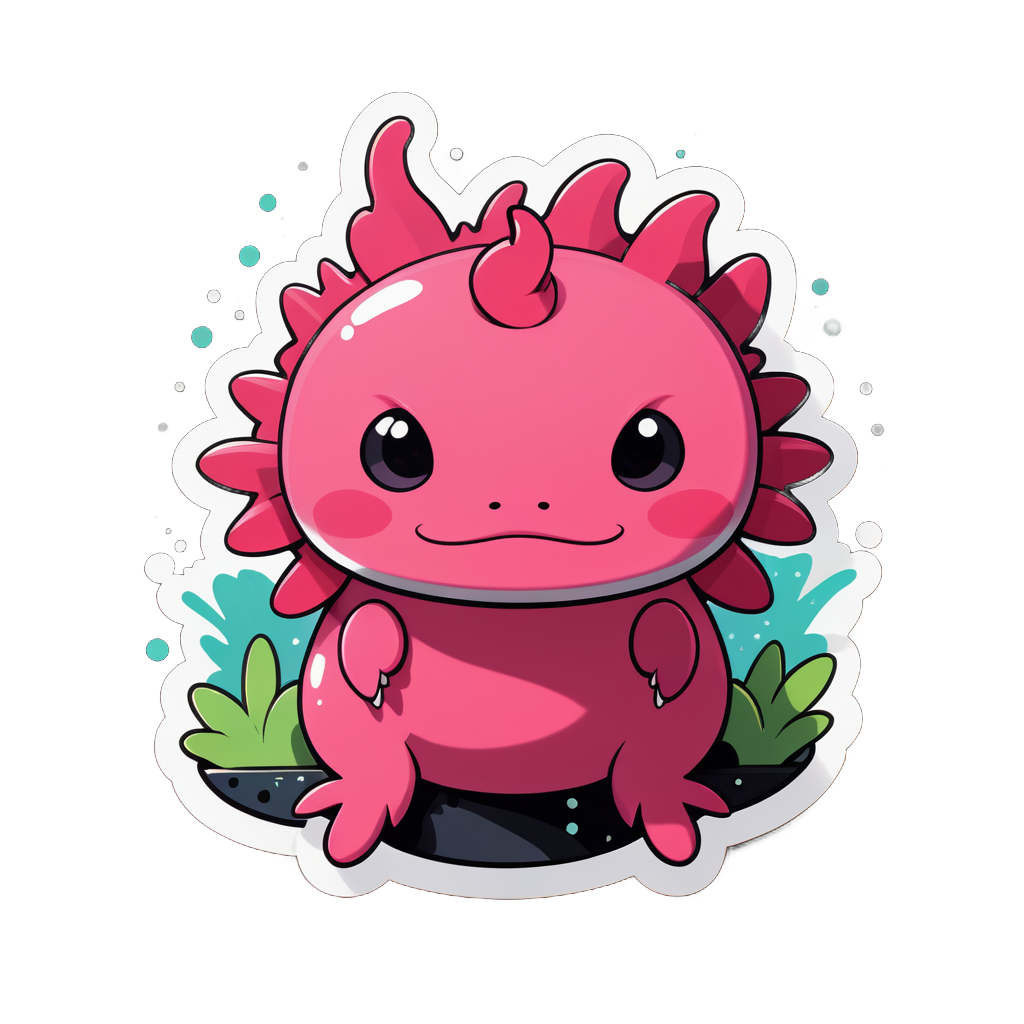 Meme do Axolote Contento sticker