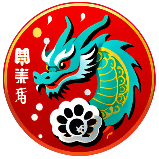 Bonne année du dragon sticker