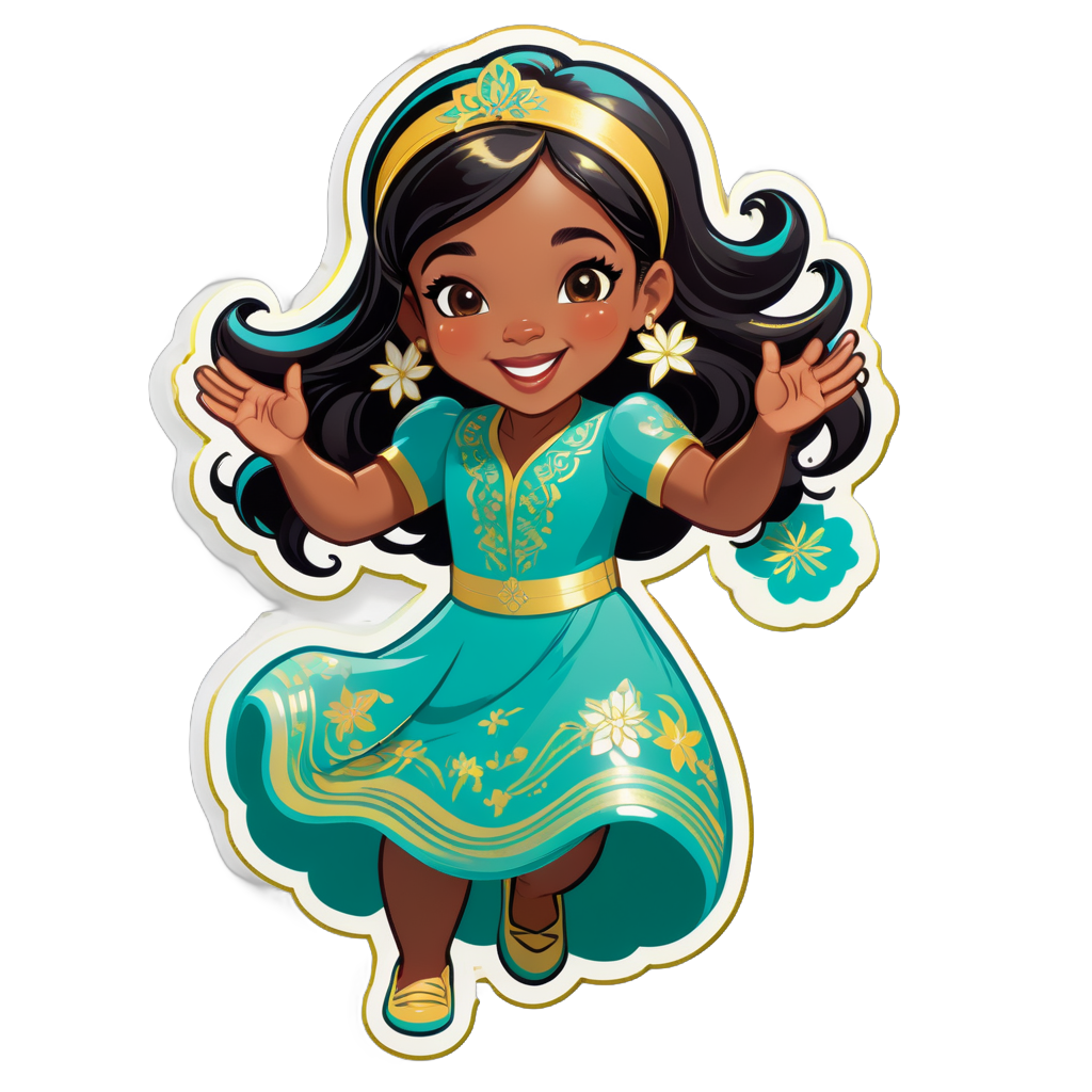 Jubilant Jasmine Joy sticker