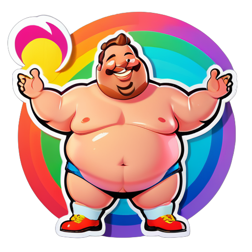 Fat gay and his fat big cock
 sticker