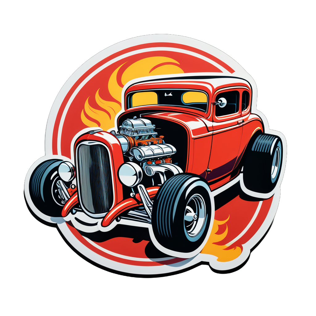 'Clásico Hot Rod' sticker