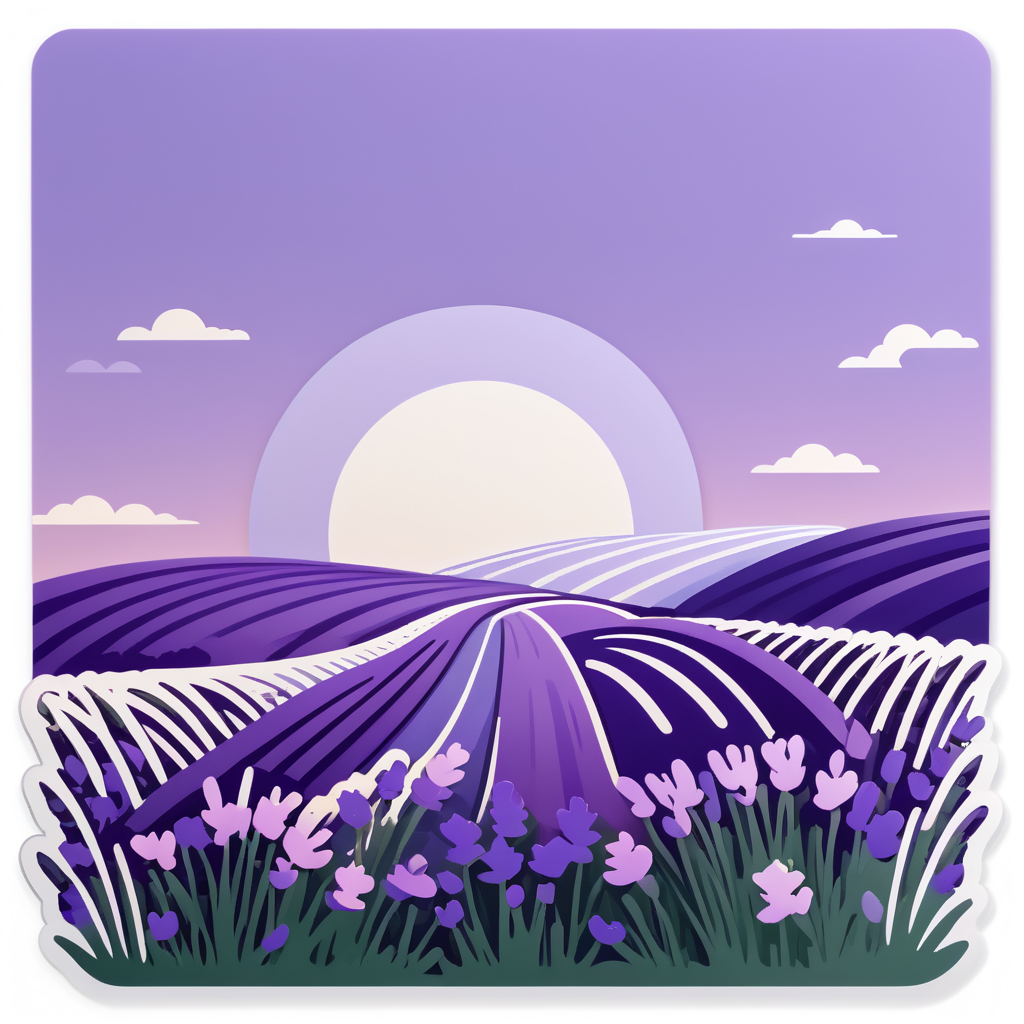 Fragrant Lavender Field sticker