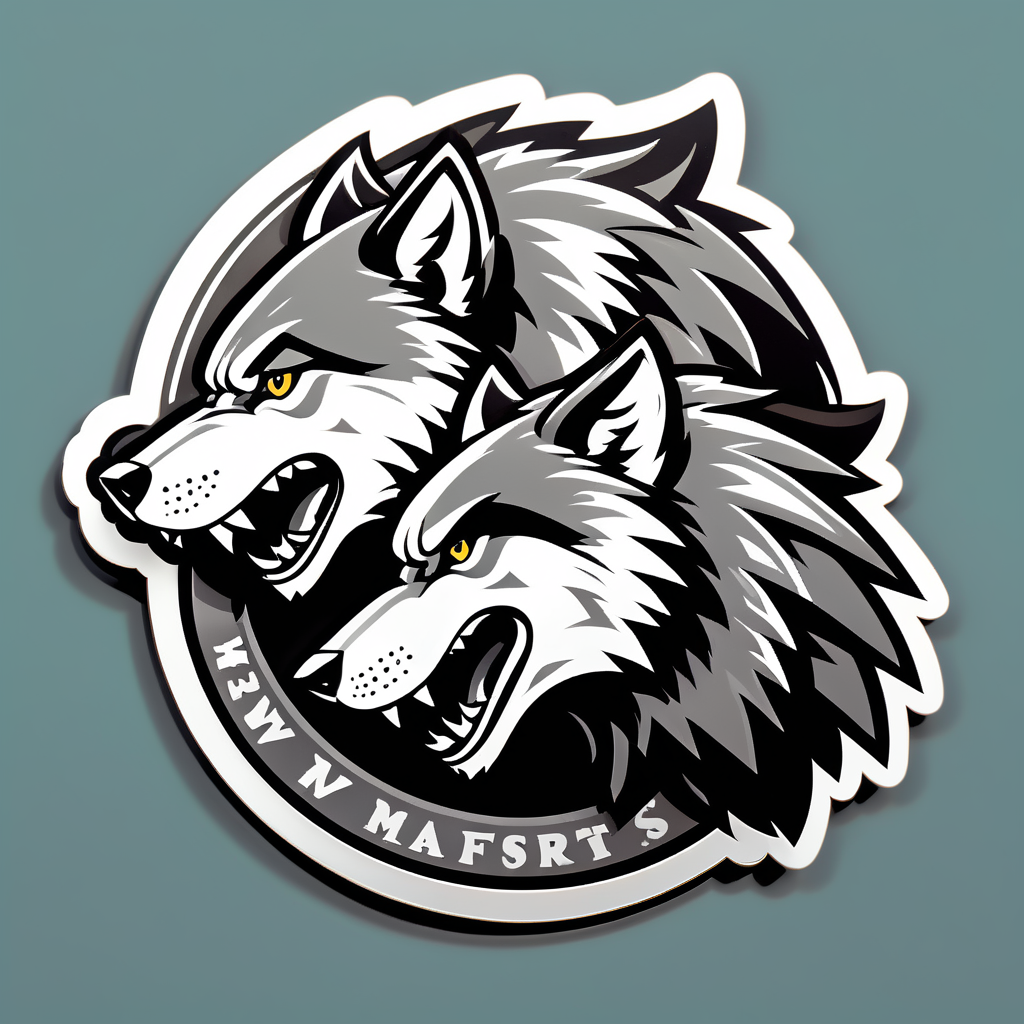 Brawny Pewter Wolves sticker