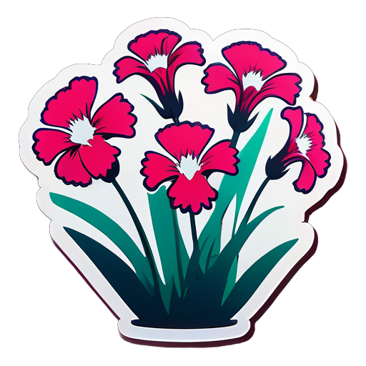 Dancing Dianthus Delirium sticker