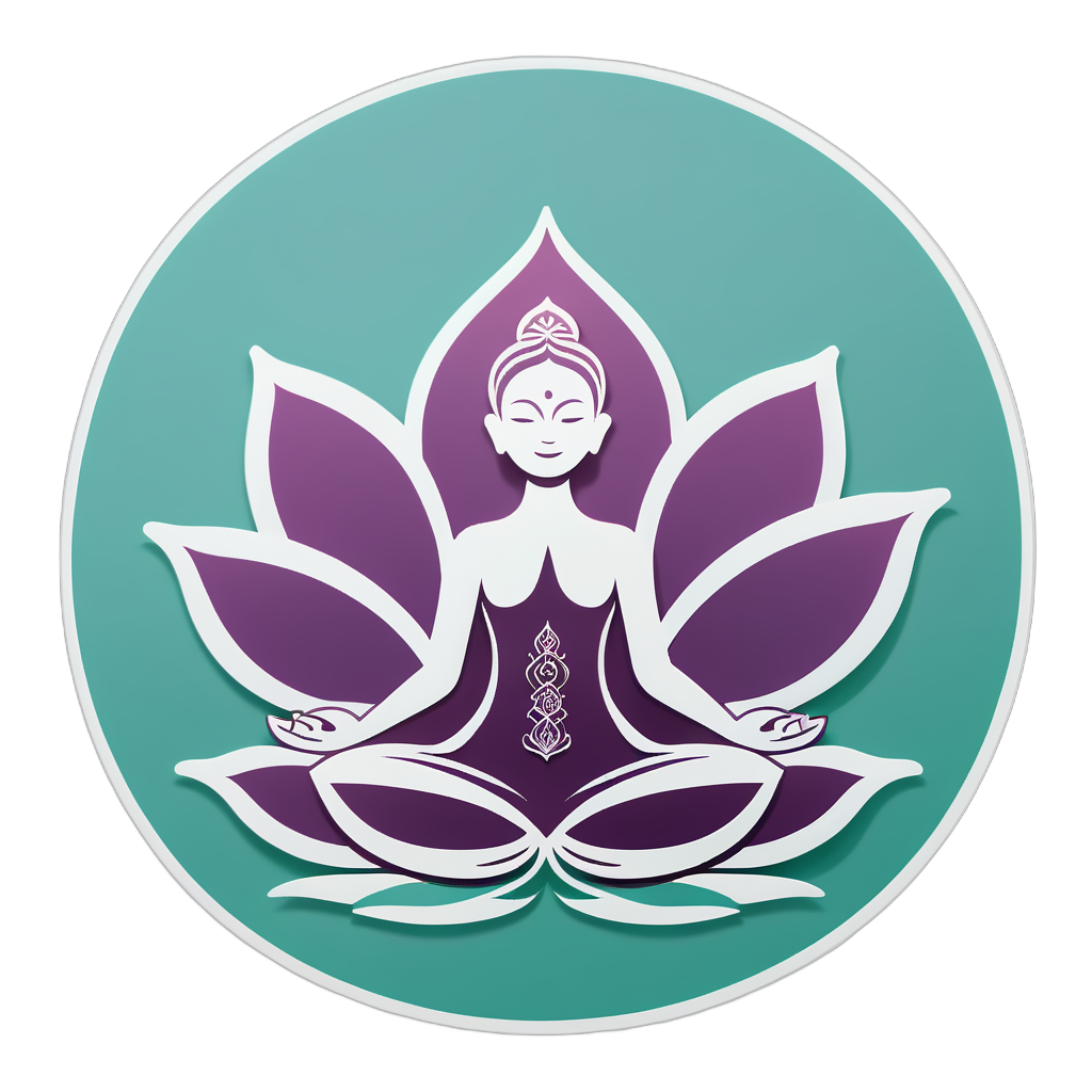 Serene Lotus Meditator sticker