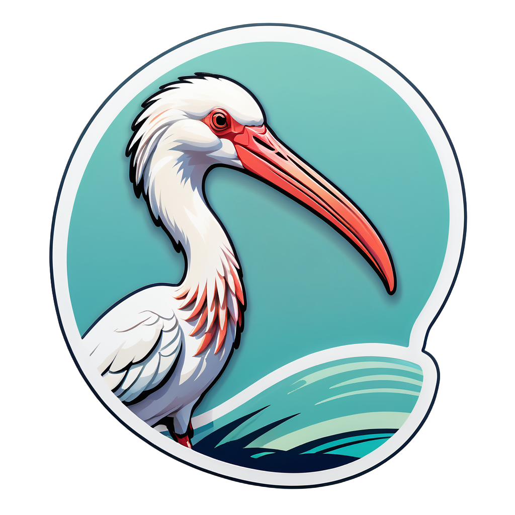 Sturdy Pearl Ibis sticker