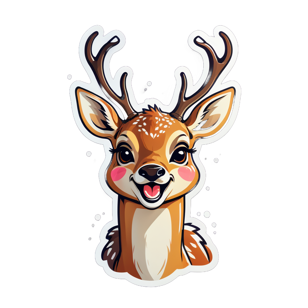 Amused Deer Meme sticker