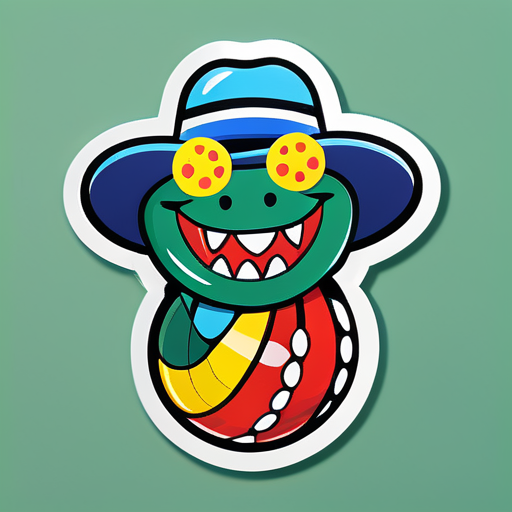 Salsa Snake con Maracas sticker