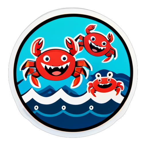 Get cracking with laughter! Express your joy Kamchatka-style with our hilarious crab-themed sticker pack! sticker