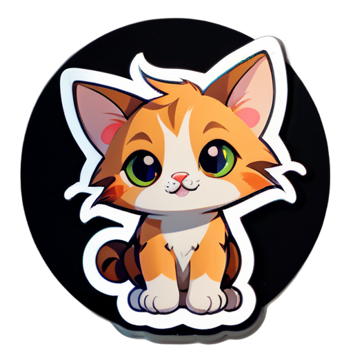 Une adorable petit chat sticker