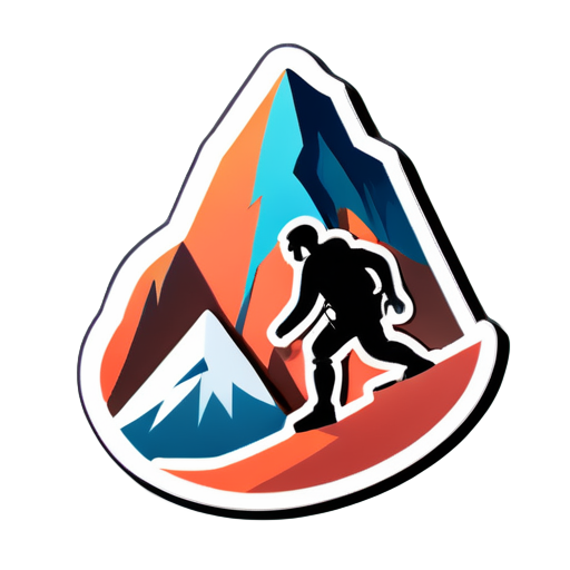 paper, climbing event, the background figure is a mountain sticker