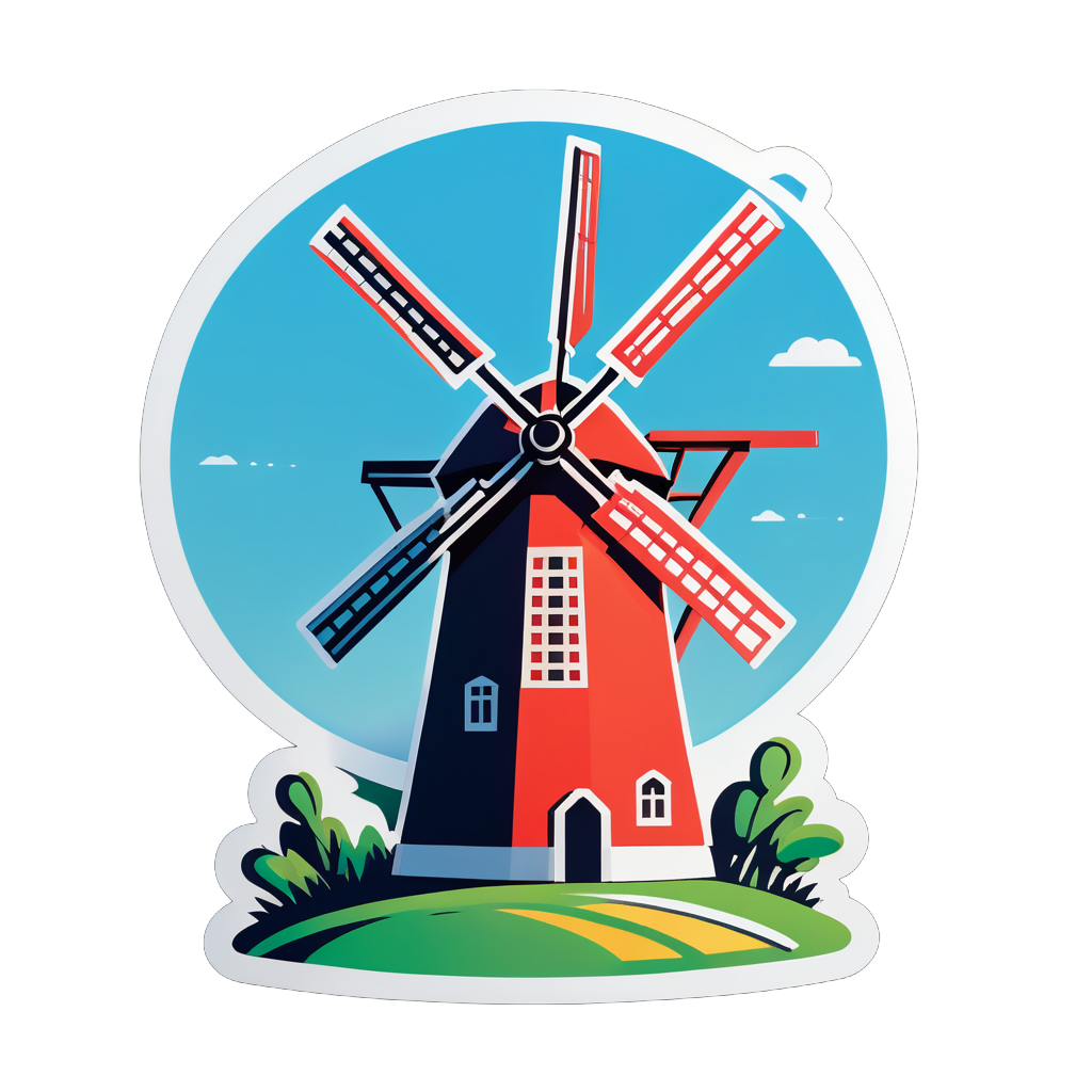 Moulin à vent chuchotant sticker