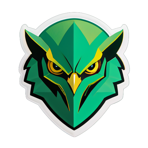 Green egle sticker