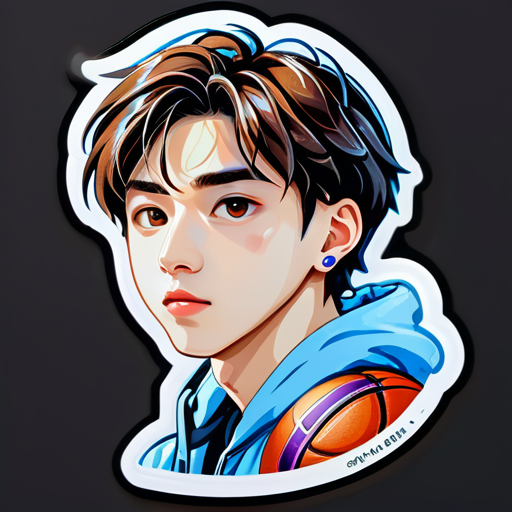 cai xukun, spielt Basketball sticker