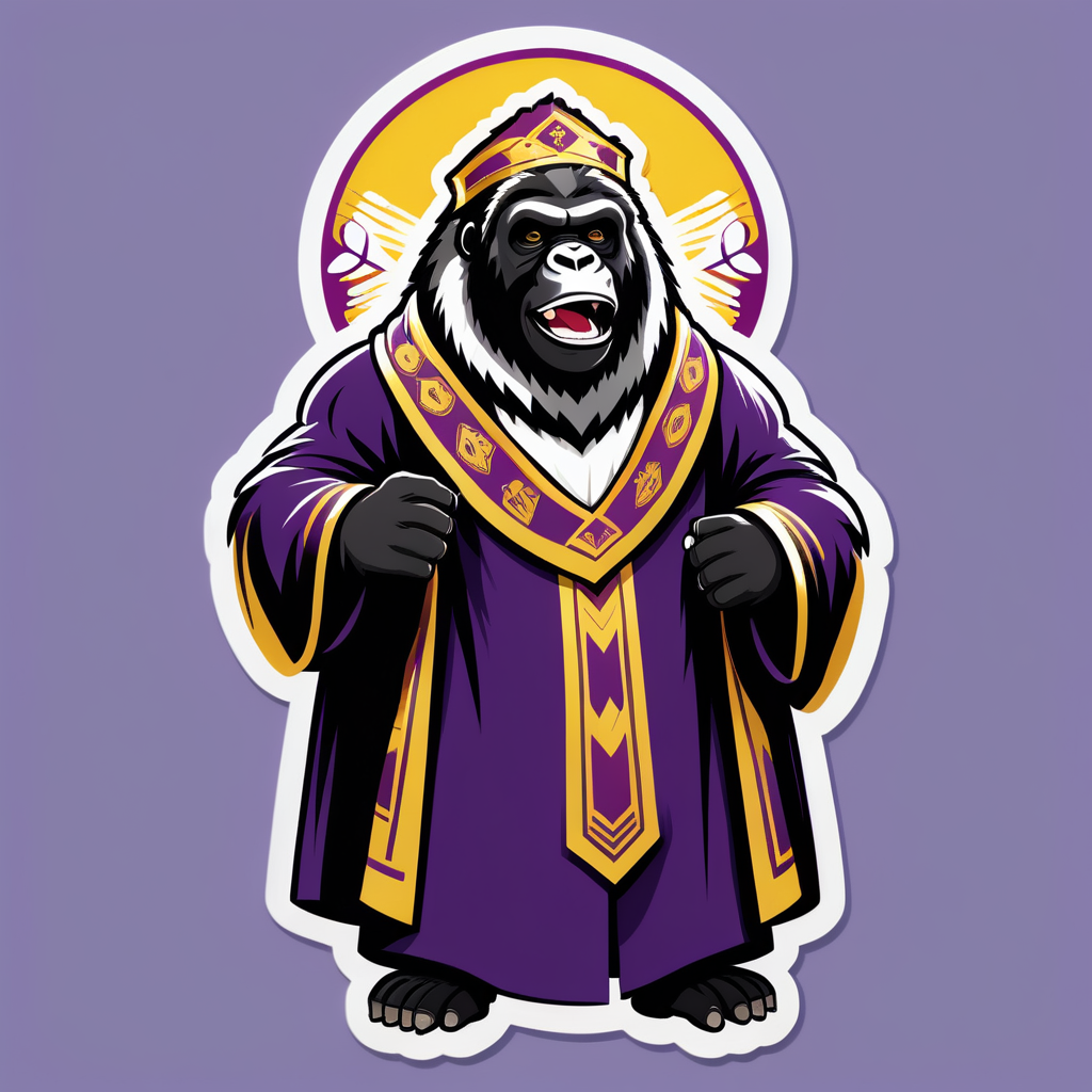 ゴスペル・ゴリラ with Choir Robes sticker