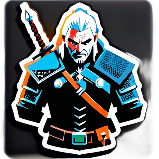 witcher 3 geralt angry sticker sticker