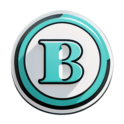 créer un logo nommé "BLOG" en police "Bradley Hand ITC" et la couleur doit être "Turquoise" sticker