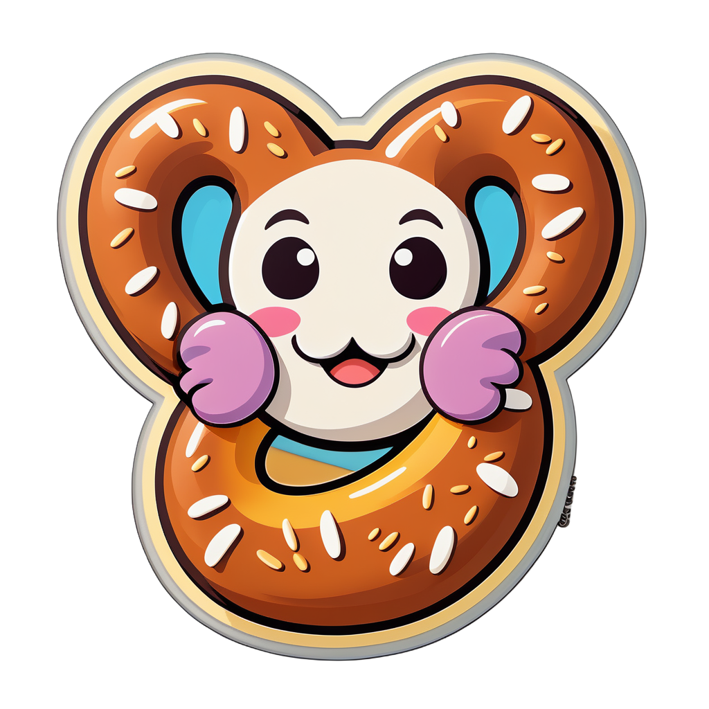 cute Pretzel sticker