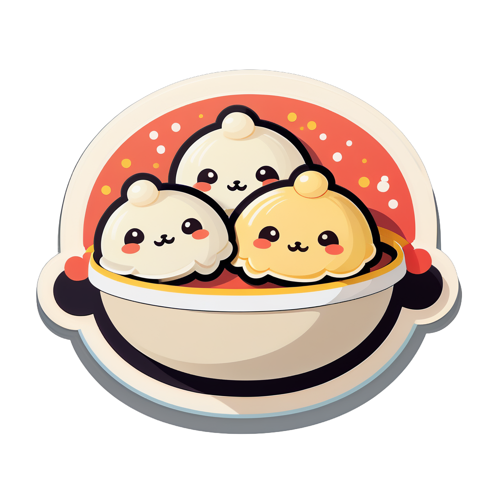 Dumplings fofos sticker