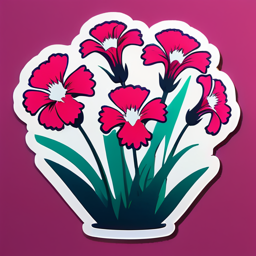 Dancing Dianthus Delirium sticker