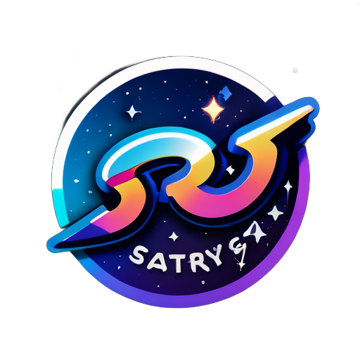 create logo titled JSR GALAXY sticker