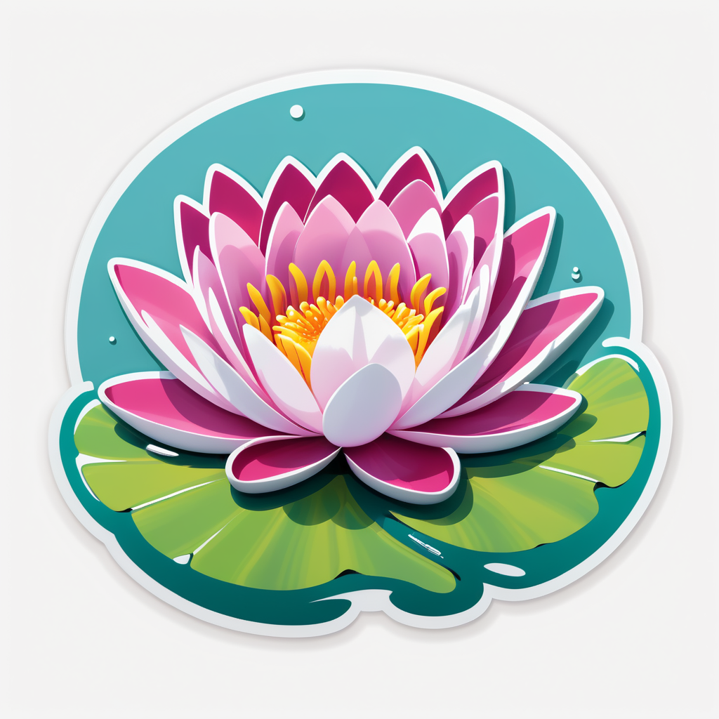 Kỳ quan hoa súng lily lãng mạn sticker