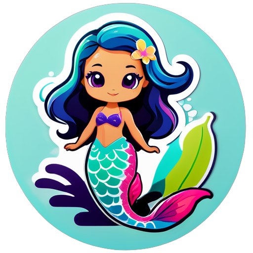 Cute Mermaid
Colorful Underwater world
Aquatic creatures sticker