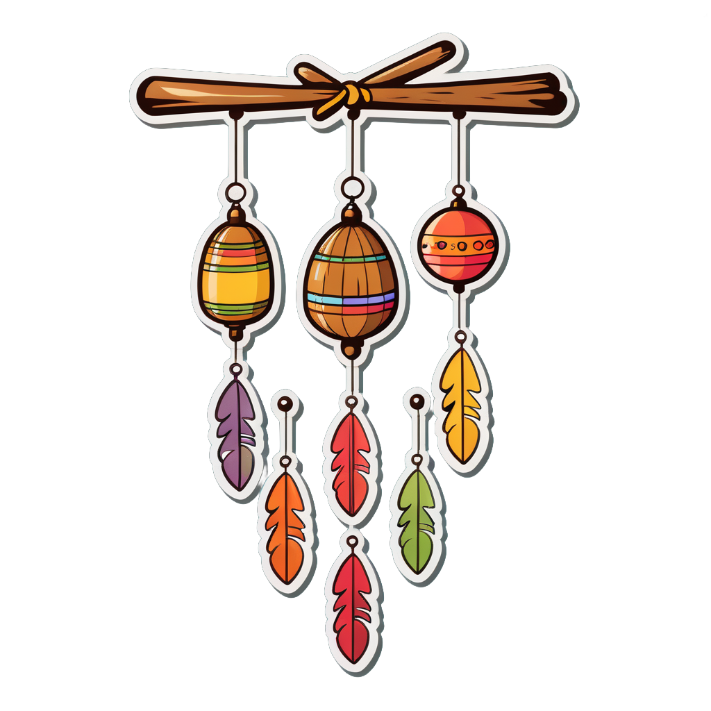 Rustic Wind Chimes sticker